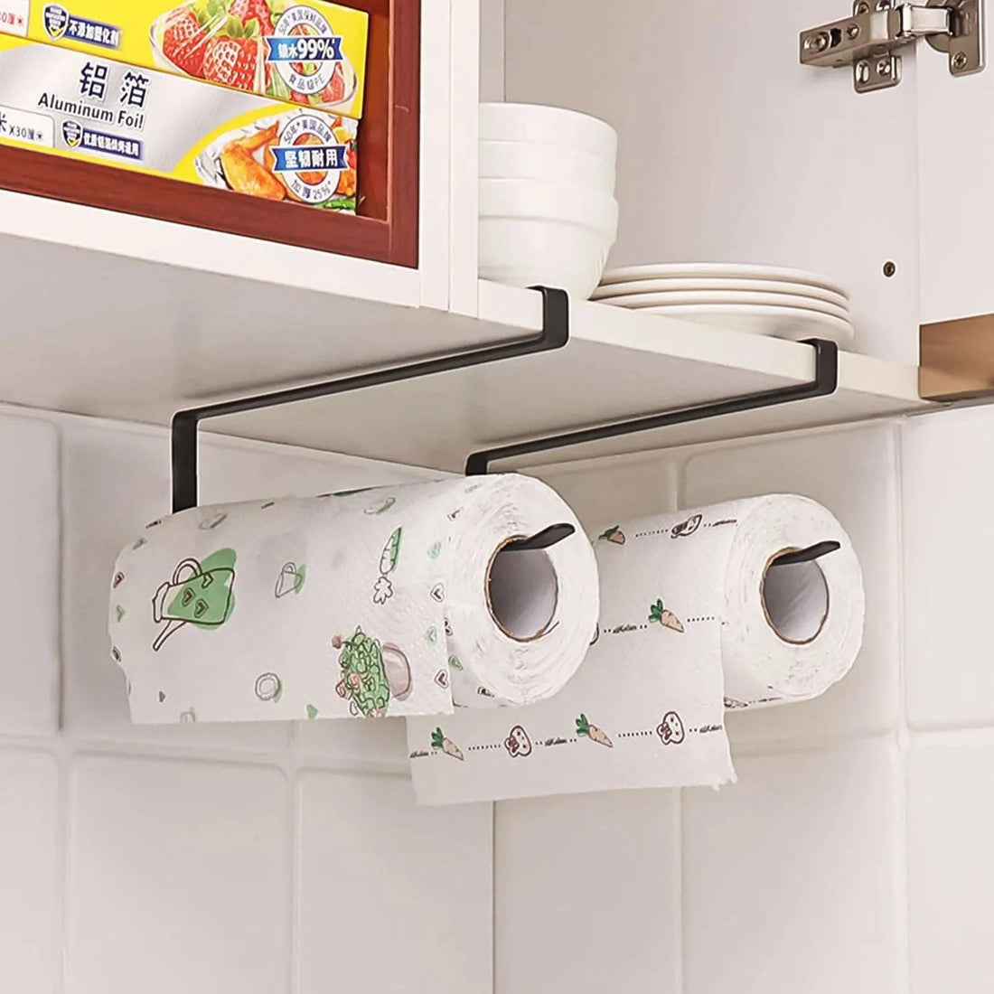 Image of Punch-Free Paper Towel Holder: Enhance Your Kitchen with Stylish & Versatile Storage Solutions