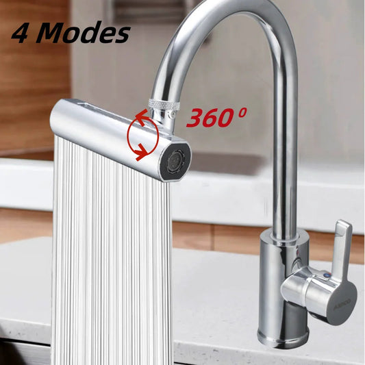 Image of Upgrade Your Kitchen with the 1Pc 3-in-1 Multifunctional Waterfall Faucet: Efficiency Meets Elegance