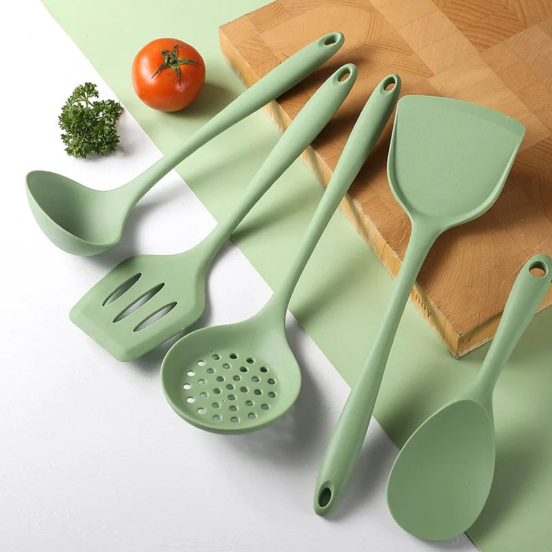 Silicone Kitchen Cooking Utensils Set – Spatula & Pasta Tools - My Dream Kitchen