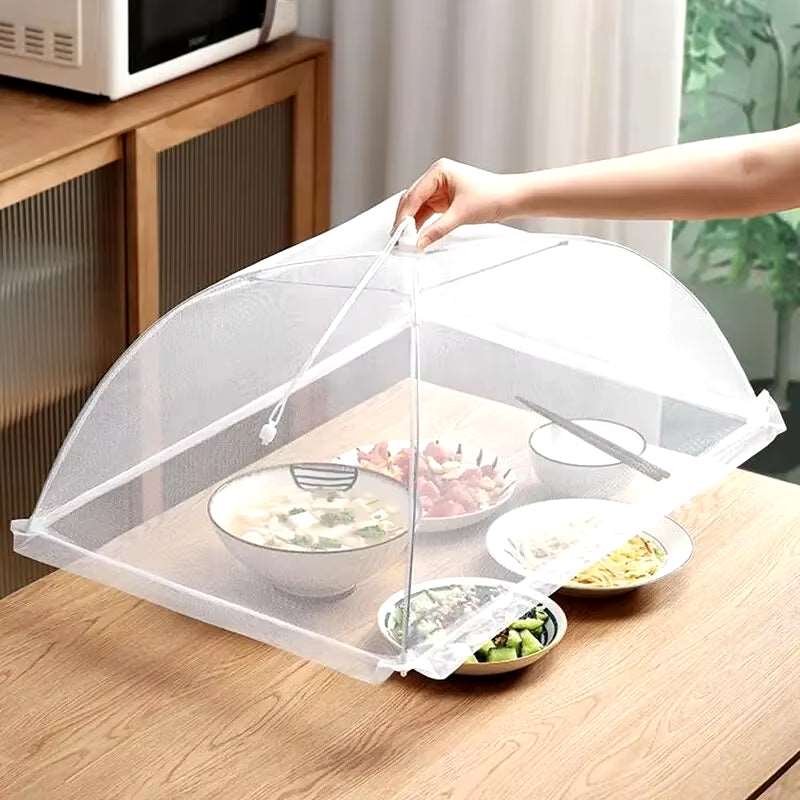 Folding Mesh Food Cover – Washable Insect-Proof Protective Dish Cover