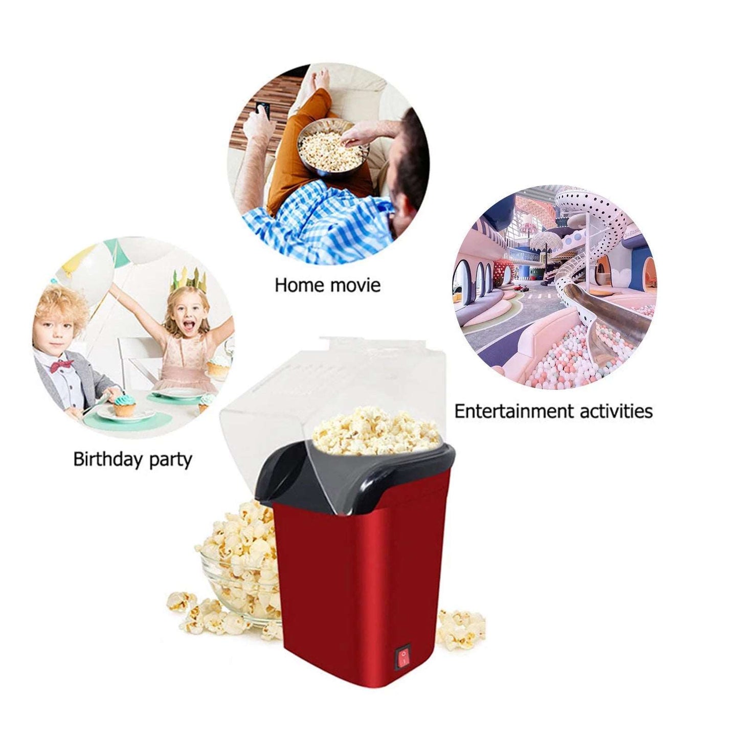 Automatic Hot Air Popcorn Machine – Quick & Oil-Free - My Dream Kitchen