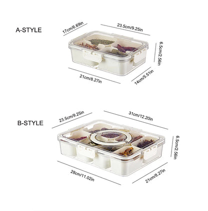 Portable Divided Serving Tray with Lid – Snack Box for Parties & Picnics - My Dream Kitchen