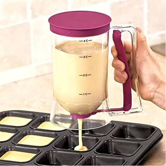 Collapsible Batter Dispenser – Ideal for Pancakes, Cupcakes, and Waffles