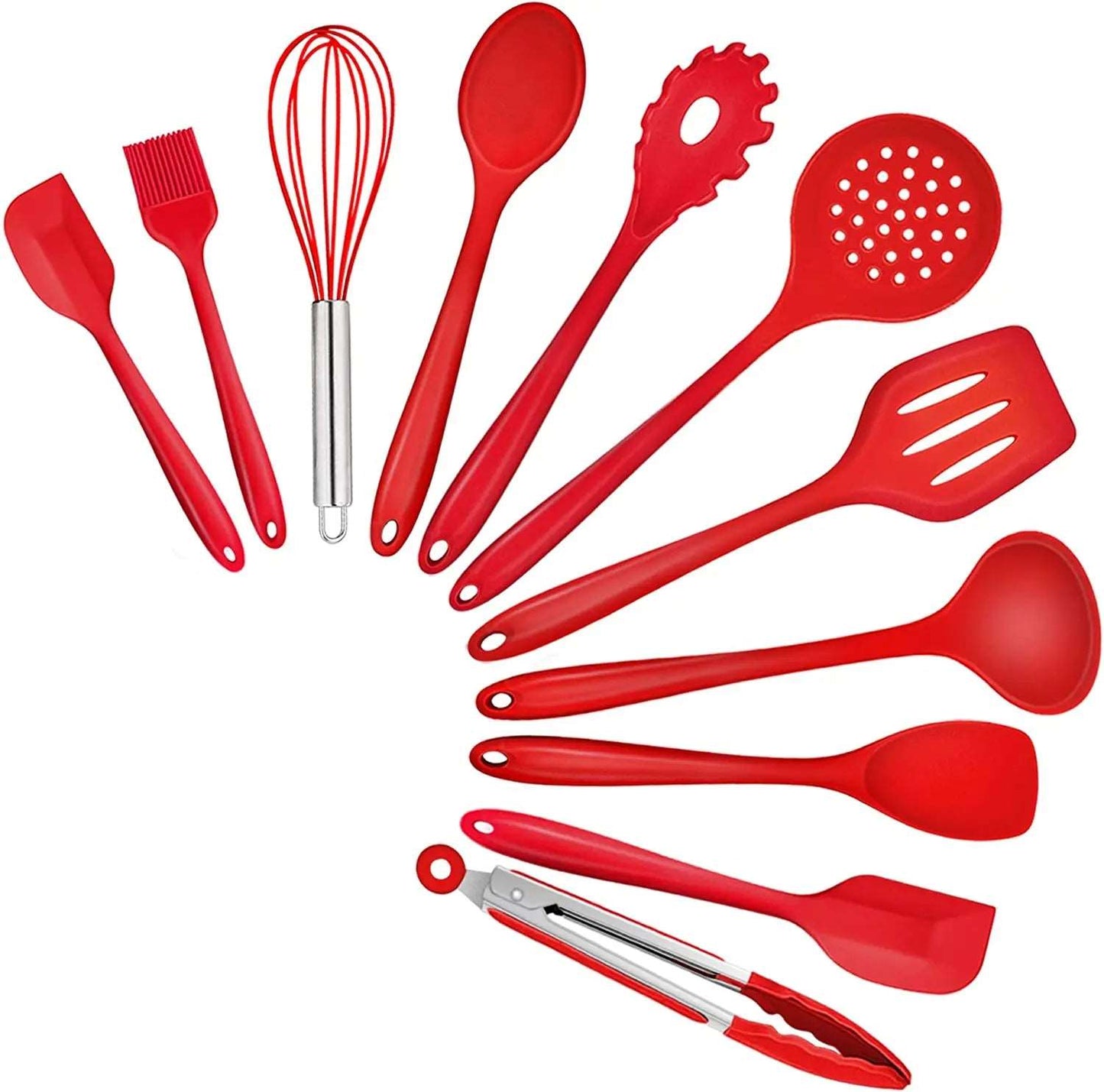 Silicone Kitchen Cooking Utensils Set – Spatula & Pasta Tools - My Dream Kitchen