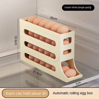 Multi-Layer Egg Storage Box – Rolling Egg Holder for Refrigerator - My Dream Kitchen