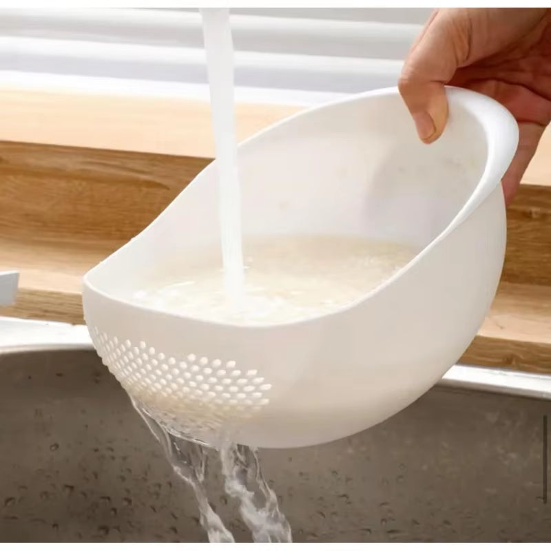 2-in-1 Rice Strainer and Bean Washer – Versatile Colander for Vegetables and Fruits