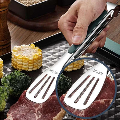 Non-Slip Stainless Steel Food Tongs – Versatile Kitchen and BBQ Tool