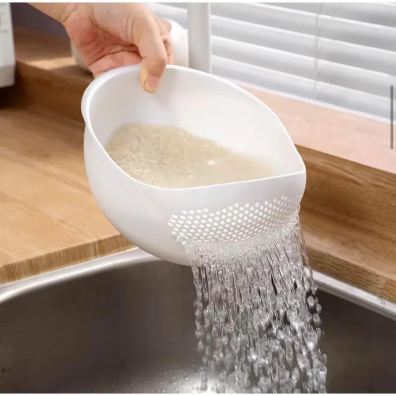 2-in-1 Rice Strainer and Bean Washer – Versatile Colander for Vegetables and Fruits