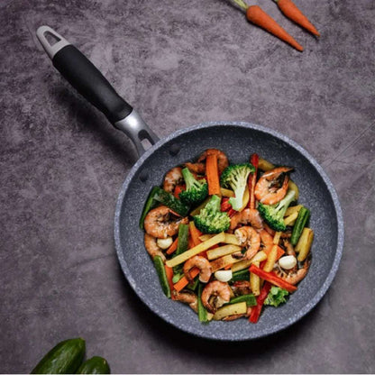 Durable Stone Frying Pan – Non-Stick Wok Skillet for Gas & Induction, 20-28cm - My Dream Kitchen