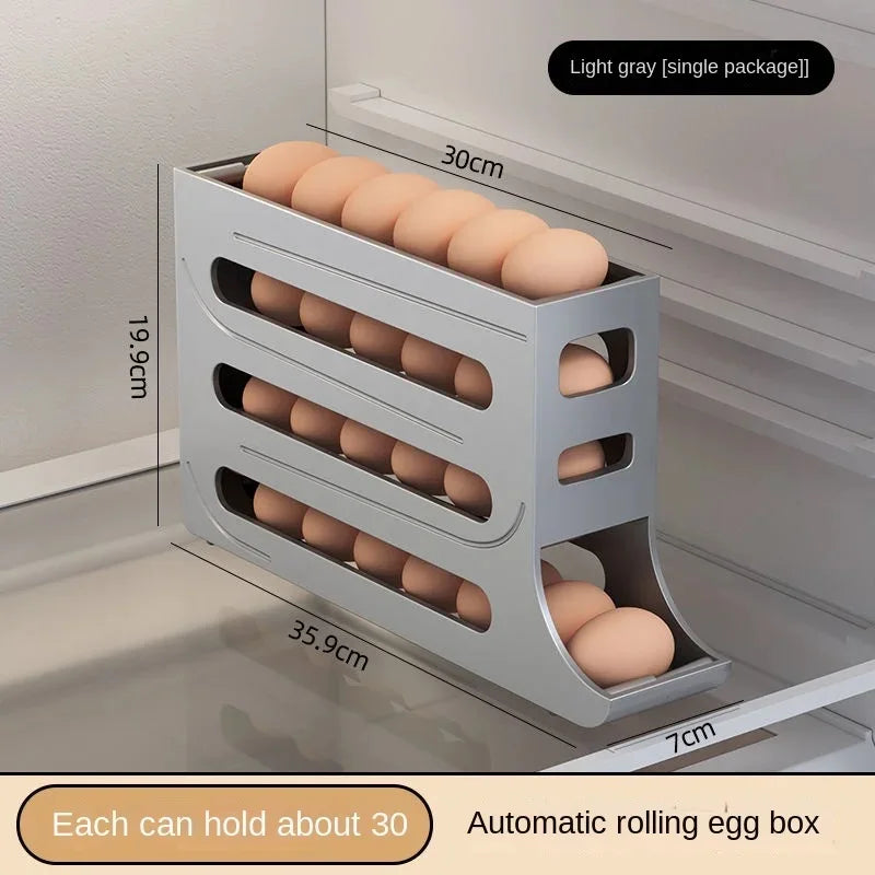 Multi-Layer Egg Storage Box – Rolling Egg Holder for Refrigerator - My Dream Kitchen