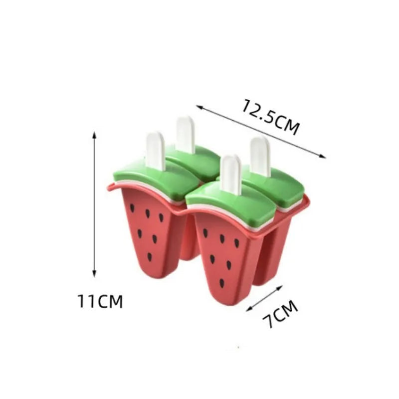 Watermelon-Shaped Ice Cream Mold with Cover - DIY Popsicle Maker