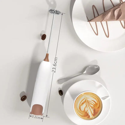 Electric Milk Frother & Drink Mixer - Coffee Cappuccino Creamer Whisk