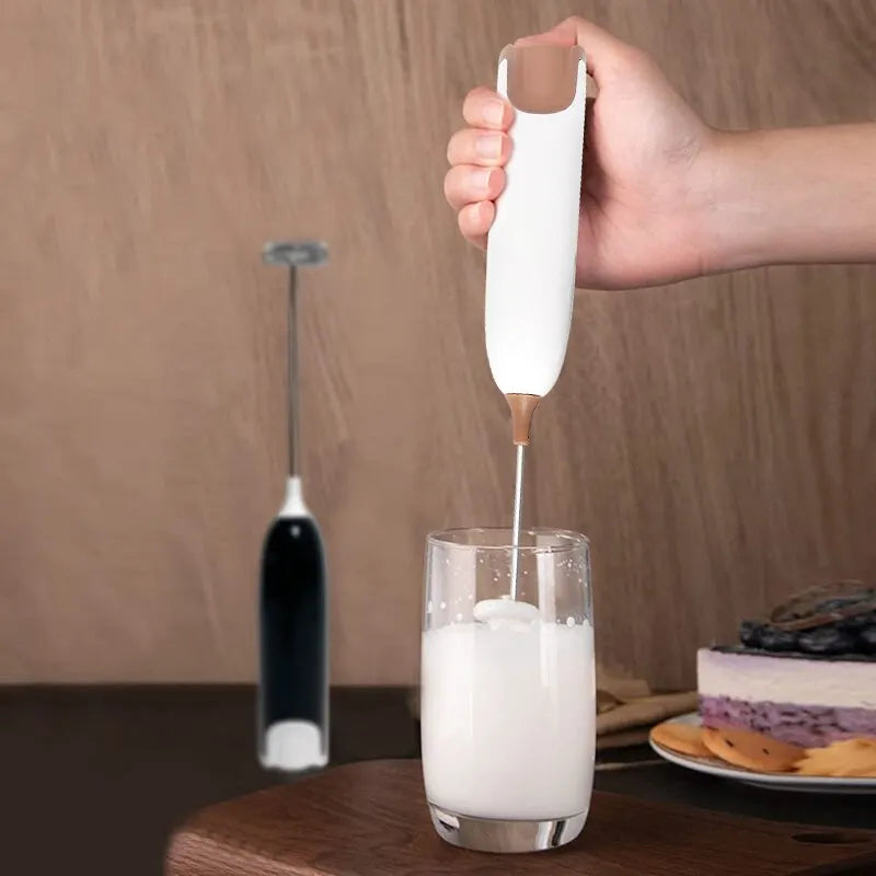 Electric Milk Frother & Drink Mixer - Coffee Cappuccino Creamer Whisk