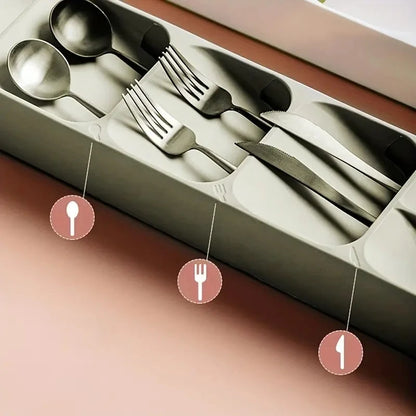 Space-Saving Cutlery & Knife Organizer Tray - My Dream Kitchen