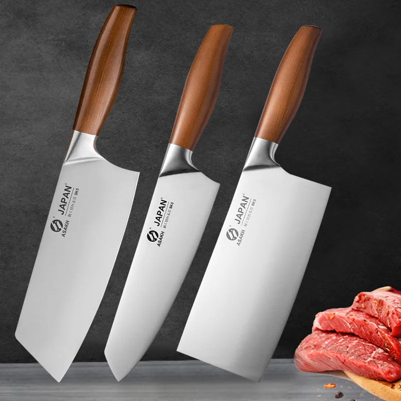 Stainless Steel Kitchen Knives Set – Chef, Cleaver & Butcher Knives - My Dream Kitchen