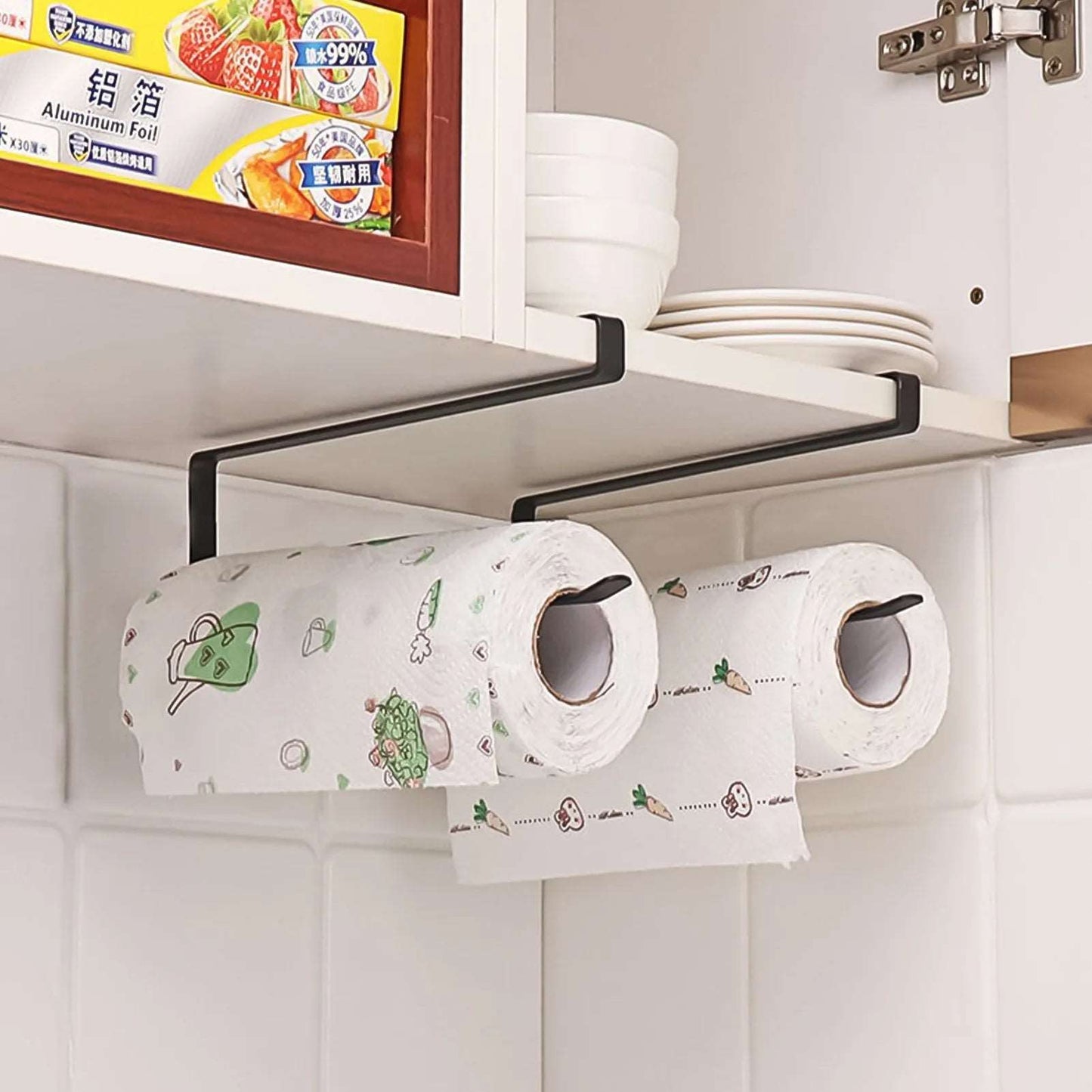 Punch-Free Paper Towel Holder – Stylish & Versatile Kitchen Storage!