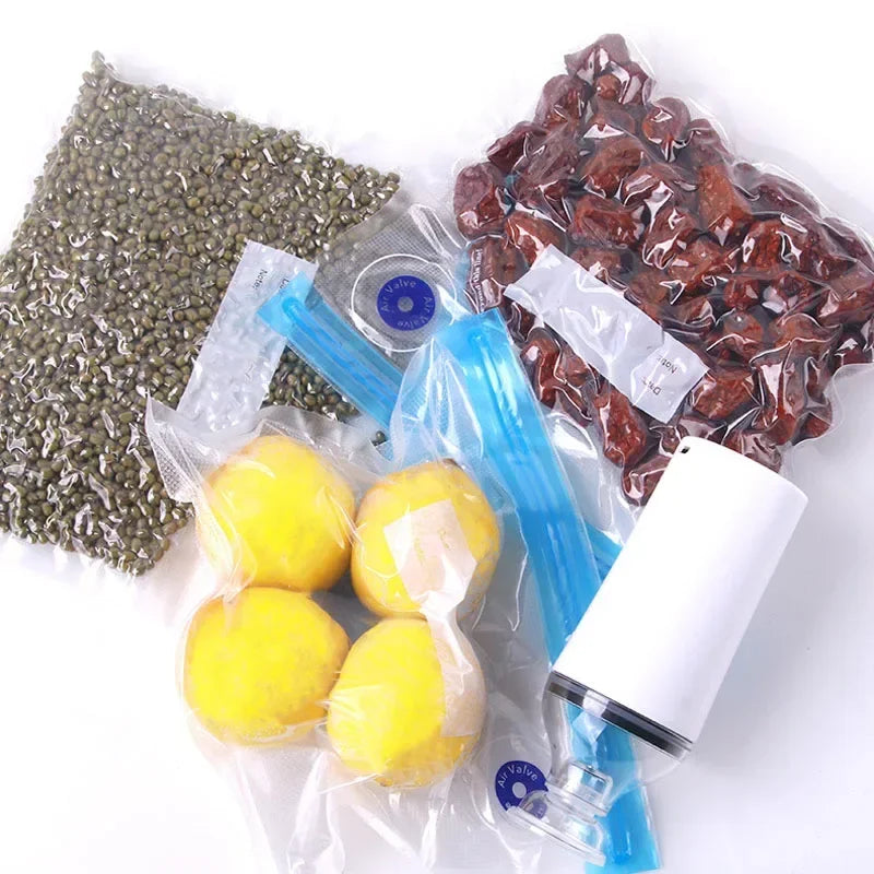 Keep Food Fresh Longer with Reusable Vacuum Storage Bags & Portable Sealer