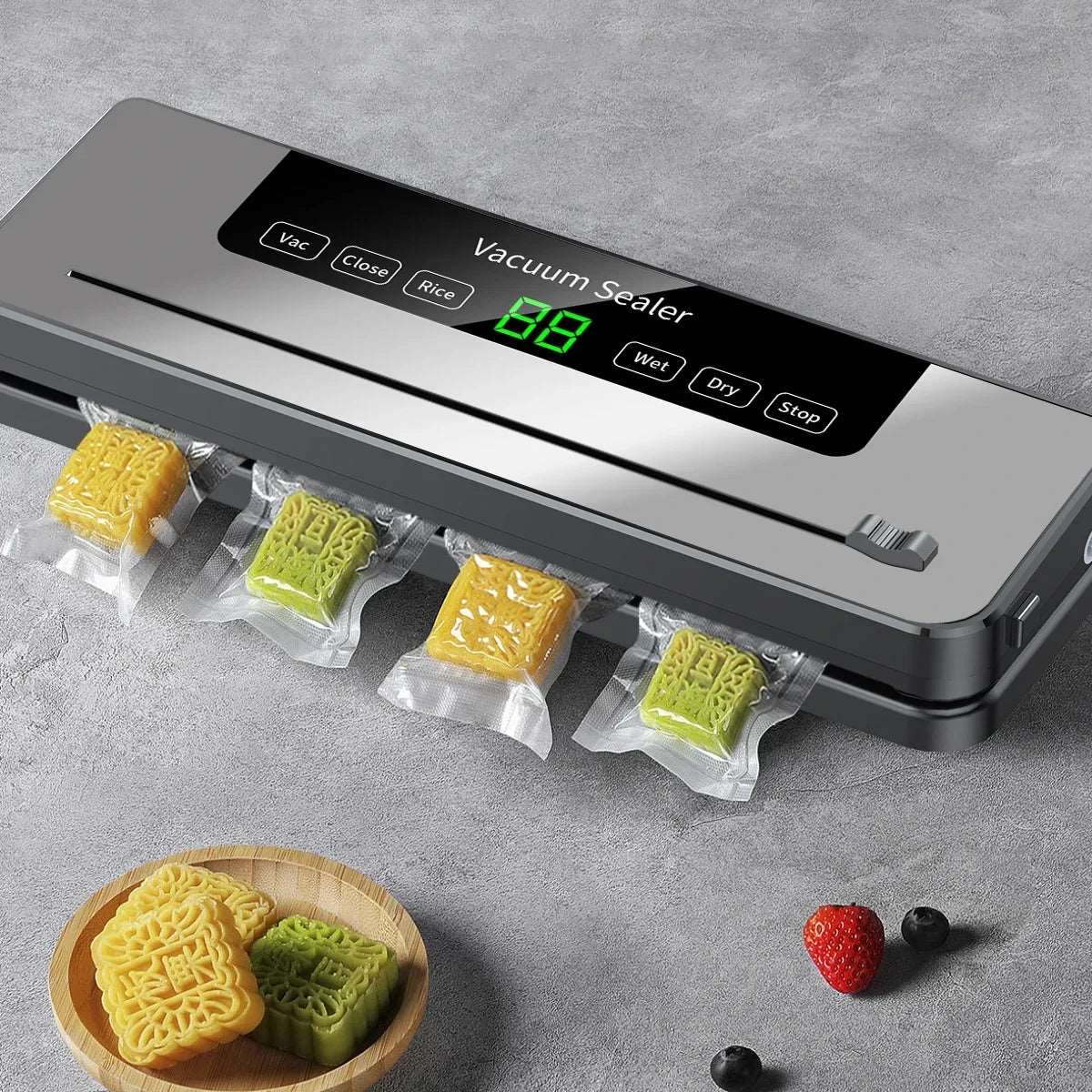 Electric Vacuum Sealer with Built-In Cutter – Keep Your Food Fresh!