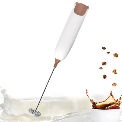 Electric Milk Frother & Drink Mixer - Coffee Cappuccino Creamer Whisk