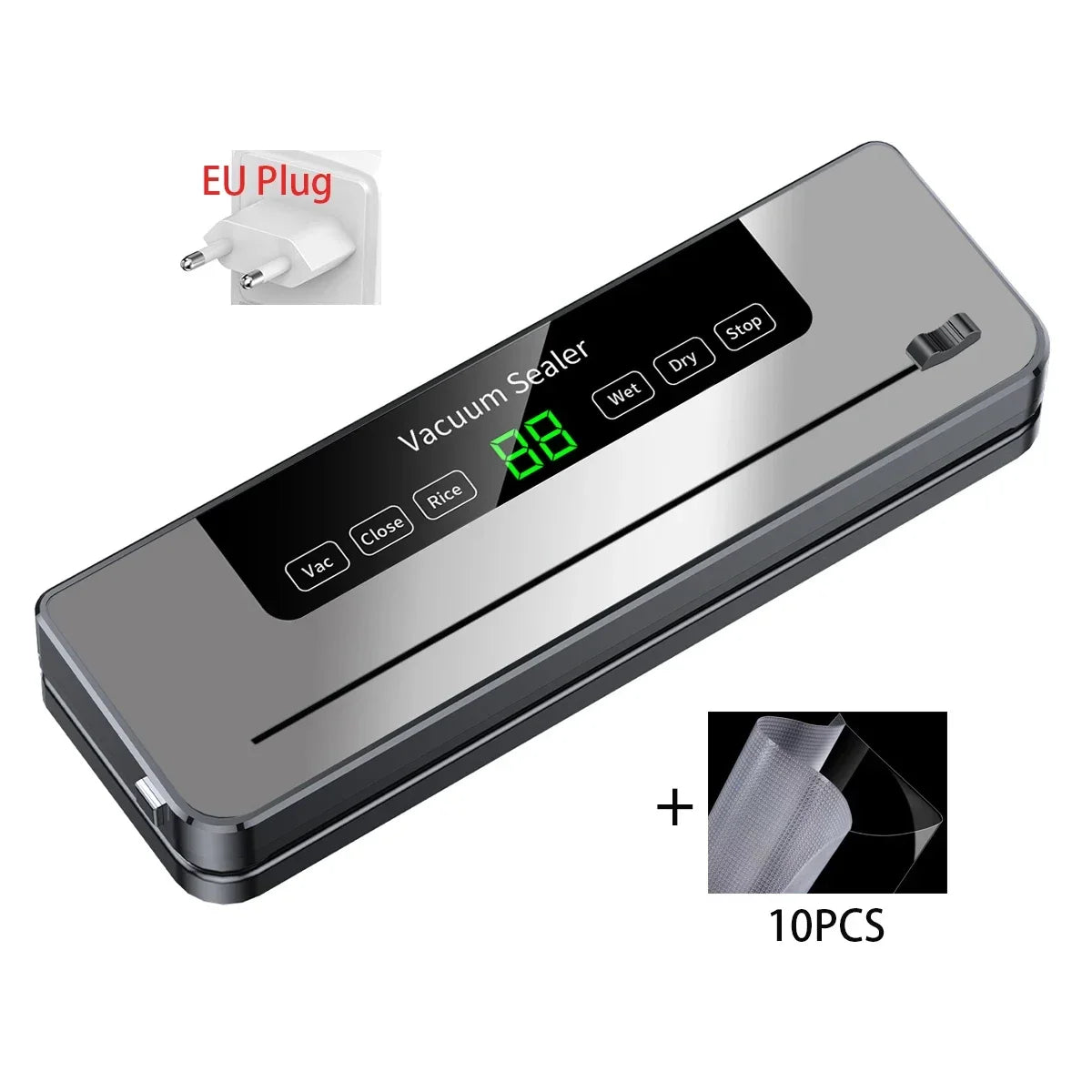 Electric Vacuum Sealer with Built-In Cutter – Keep Your Food Fresh!