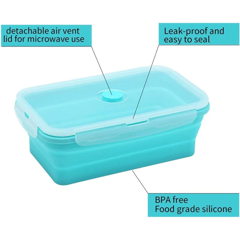 EcoFold 4-Pc Collapsible Silicone Lunch Box Set