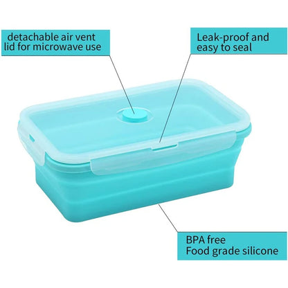 EcoFold 4-Pc Collapsible Silicone Lunch Box Set