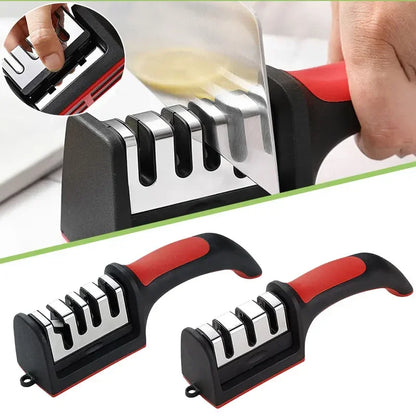 3-in-1 Kitchen Knife Sharpener with Non-Slip Base - My Dream Kitchen