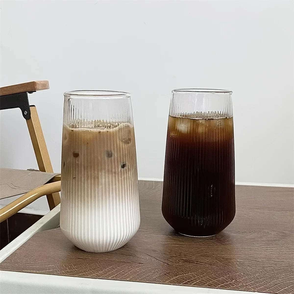 500ml Vertical Stripes Heat-Resistant Drinking Glass