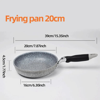 Durable Stone Frying Pan – Non-Stick Wok Skillet for Gas & Induction, 20-28cm - My Dream Kitchen