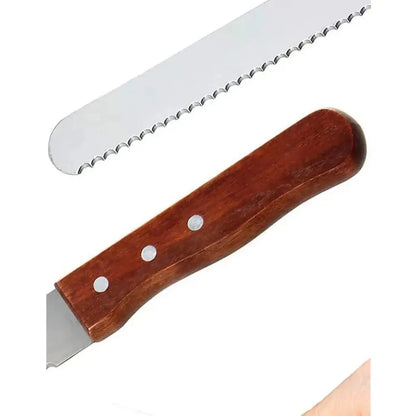 Serrated Bread Knife – Stainless Steel Cake and Baguette Cutter