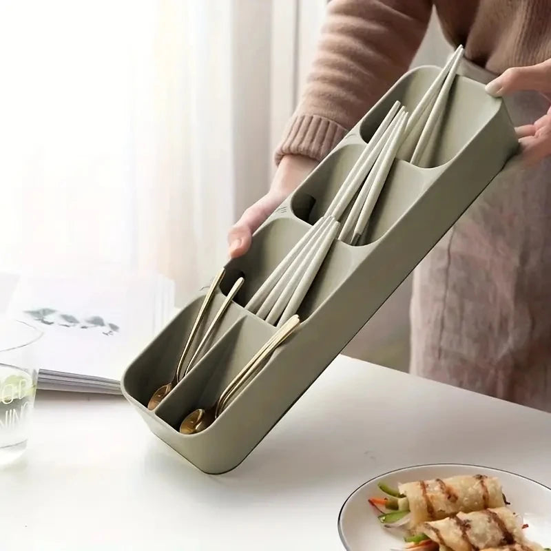 Space-Saving Cutlery & Knife Organizer Tray - My Dream Kitchen