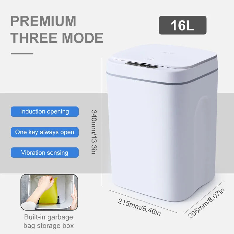 16L Smart Automatic Sensor Trash Can - My Dream Kitchen