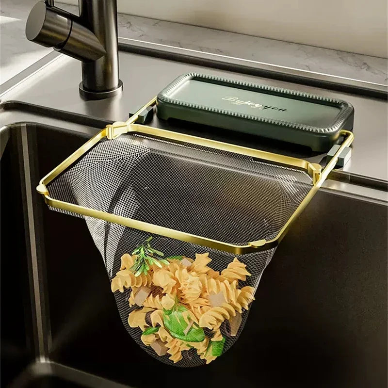 Sink Filter Rack with Disposable Mesh Bag