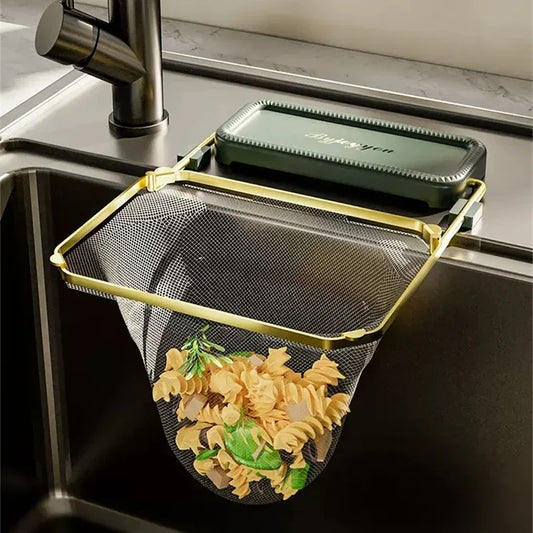 Sink Filter Rack with Disposable Mesh Bag