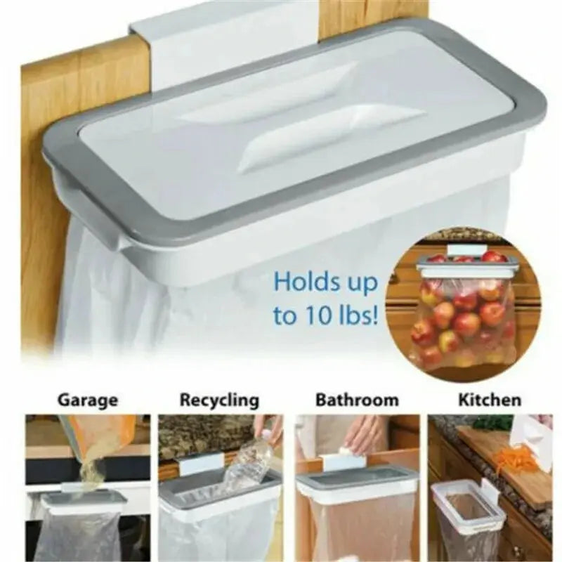 Hanging Trash Bag Holder – Kitchen Cabinet Support Rack - My Dream Kitchen