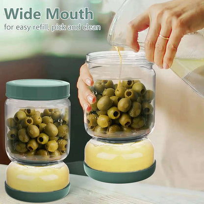 Glass Pickle Jar with Strainer Lid – Versatile Food Storage Container for Fermentation