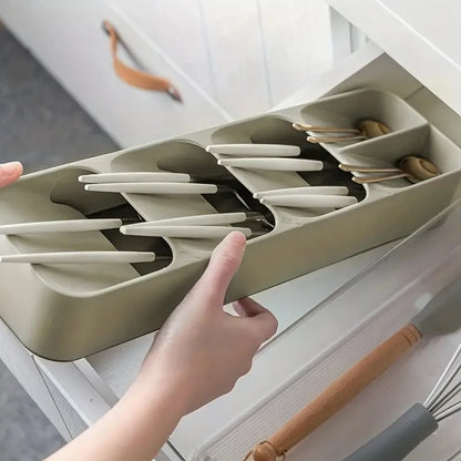 Space-Saving Cutlery & Knife Organizer Tray - My Dream Kitchen