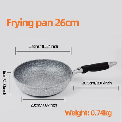 Durable Stone Frying Pan – Non-Stick Wok Skillet for Gas & Induction, 20-28cm - My Dream Kitchen