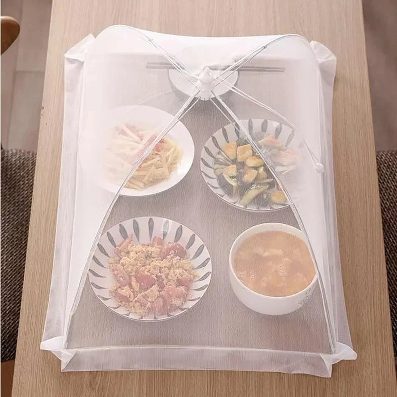 Folding Mesh Food Cover – Washable Insect-Proof Protective Dish Cover