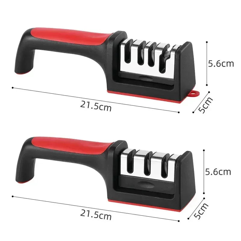 3-in-1 Kitchen Knife Sharpener with Non-Slip Base - My Dream Kitchen