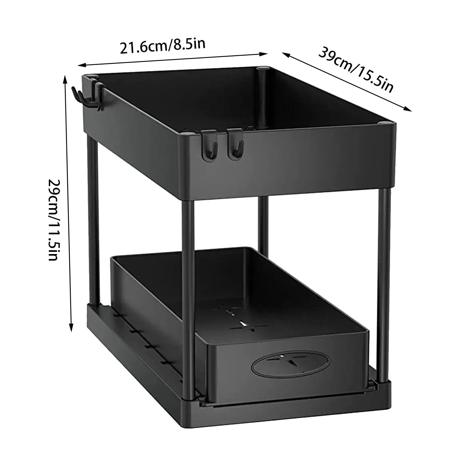 Kitchen Under Sink Organizer with Sliding Drawers