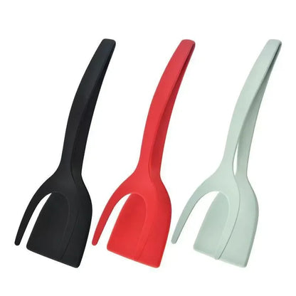 2-in-1 Nylon Flip Tongs & Spatula for Eggs & Steak - My Dream Kitchen