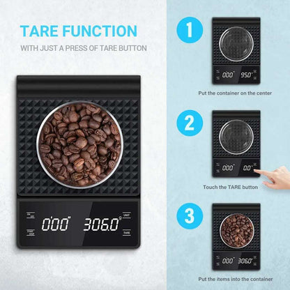 High Precision Digital Kitchen Scale – 3Kg/0.1G with Timer!