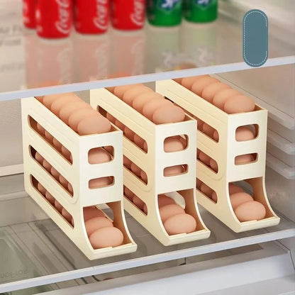 Multi-Layer Egg Storage Box – Rolling Egg Holder for Refrigerator - My Dream Kitchen