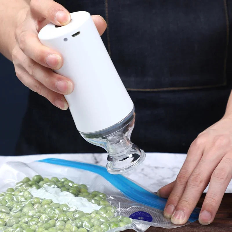 Keep Food Fresh Longer with Reusable Vacuum Storage Bags & Portable Sealer