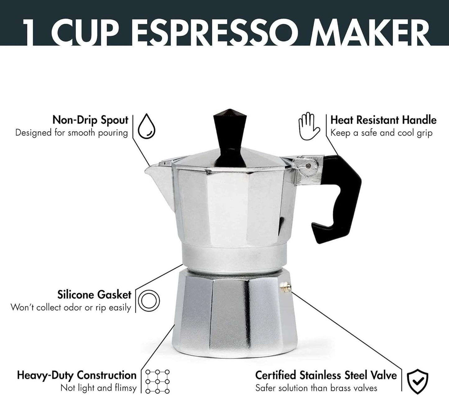 Classic Italian 8-Cup Espresso Moka Pot – Stovetop Coffee Maker!