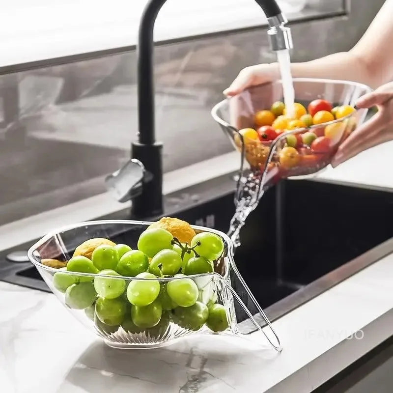 Multifunctional Washing & Drain Basket – Kitchen Basin & Cleaning Bowl - My Dream Kitchen