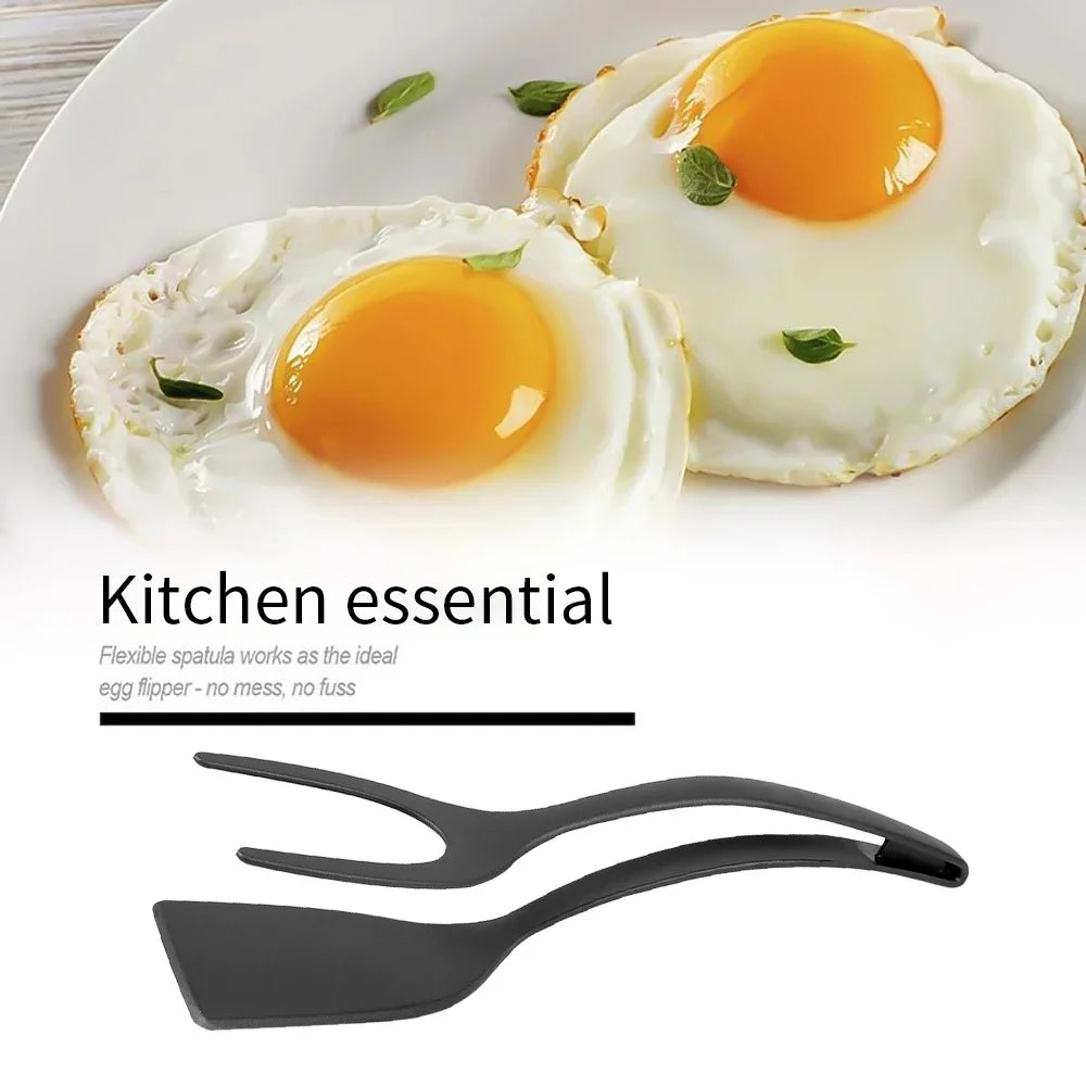 2-in-1 Nylon Flip Tongs & Spatula for Eggs & Steak - My Dream Kitchen