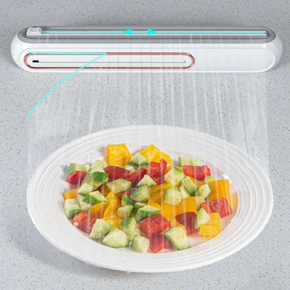 Food Plastic Wrap Dispenser & Cutter - Convenient Kitchen Storage Box