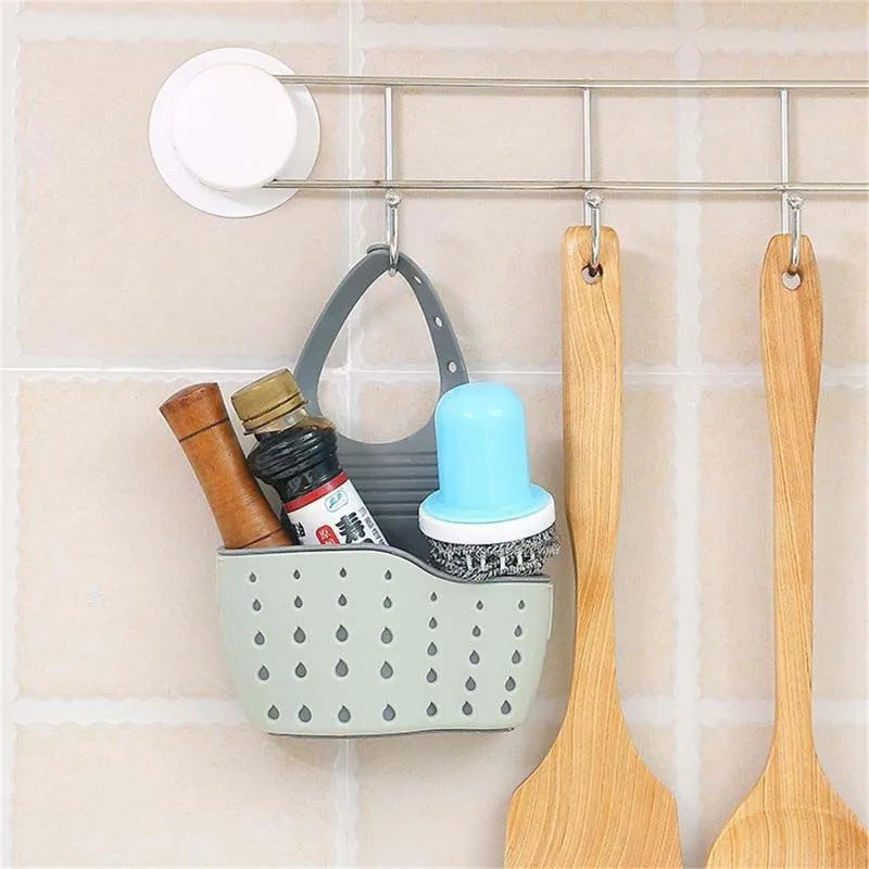 Adjustable Sink Hanging Basket for Soap & Sponge Storage - My Dream Kitchen